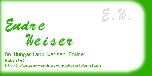 endre weiser business card